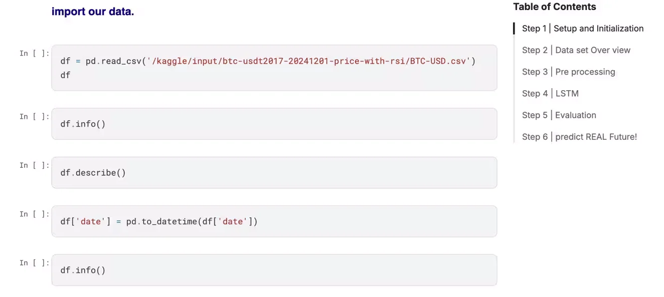 Screenshot of Kaggle dataset setup window