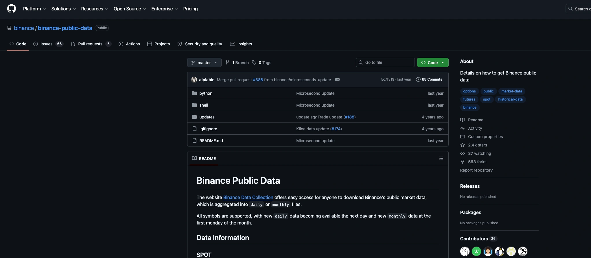Binance Public Data