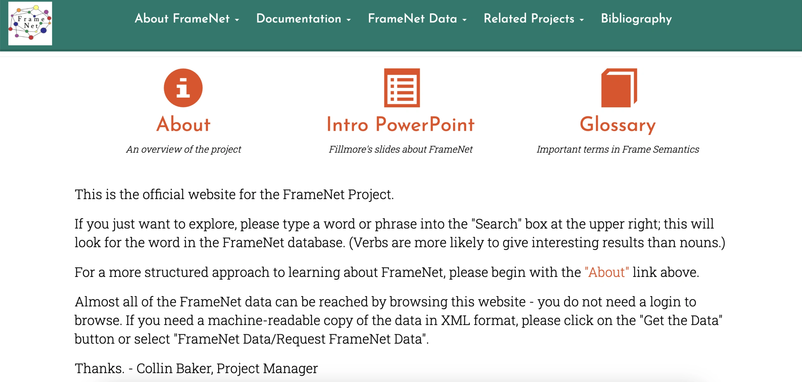FrameNet dataset