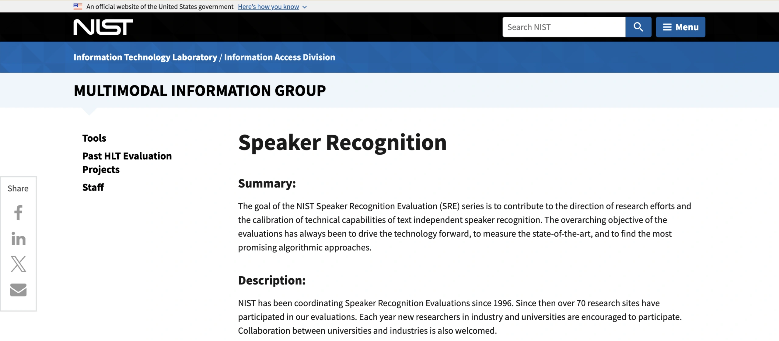 NIST dataset