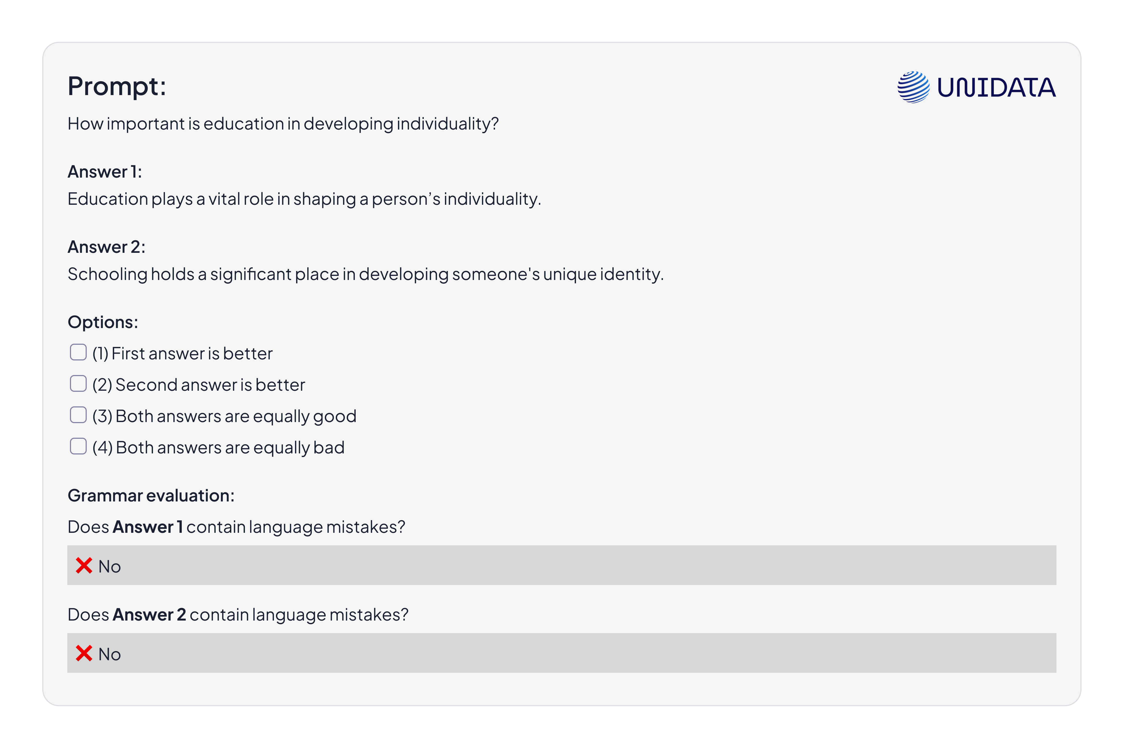 Side-by-side LLM response evaluation