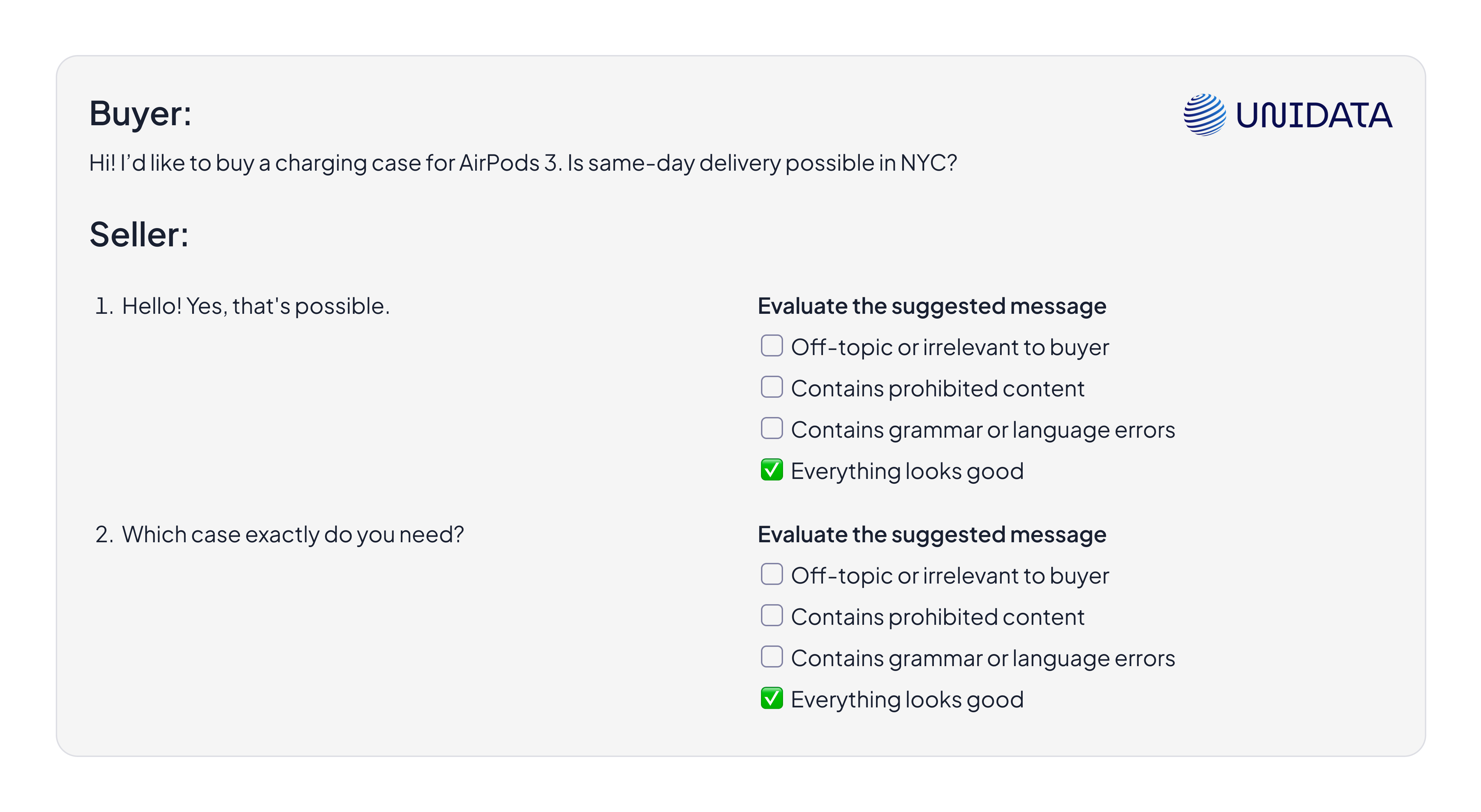 Smart reply suggestions
