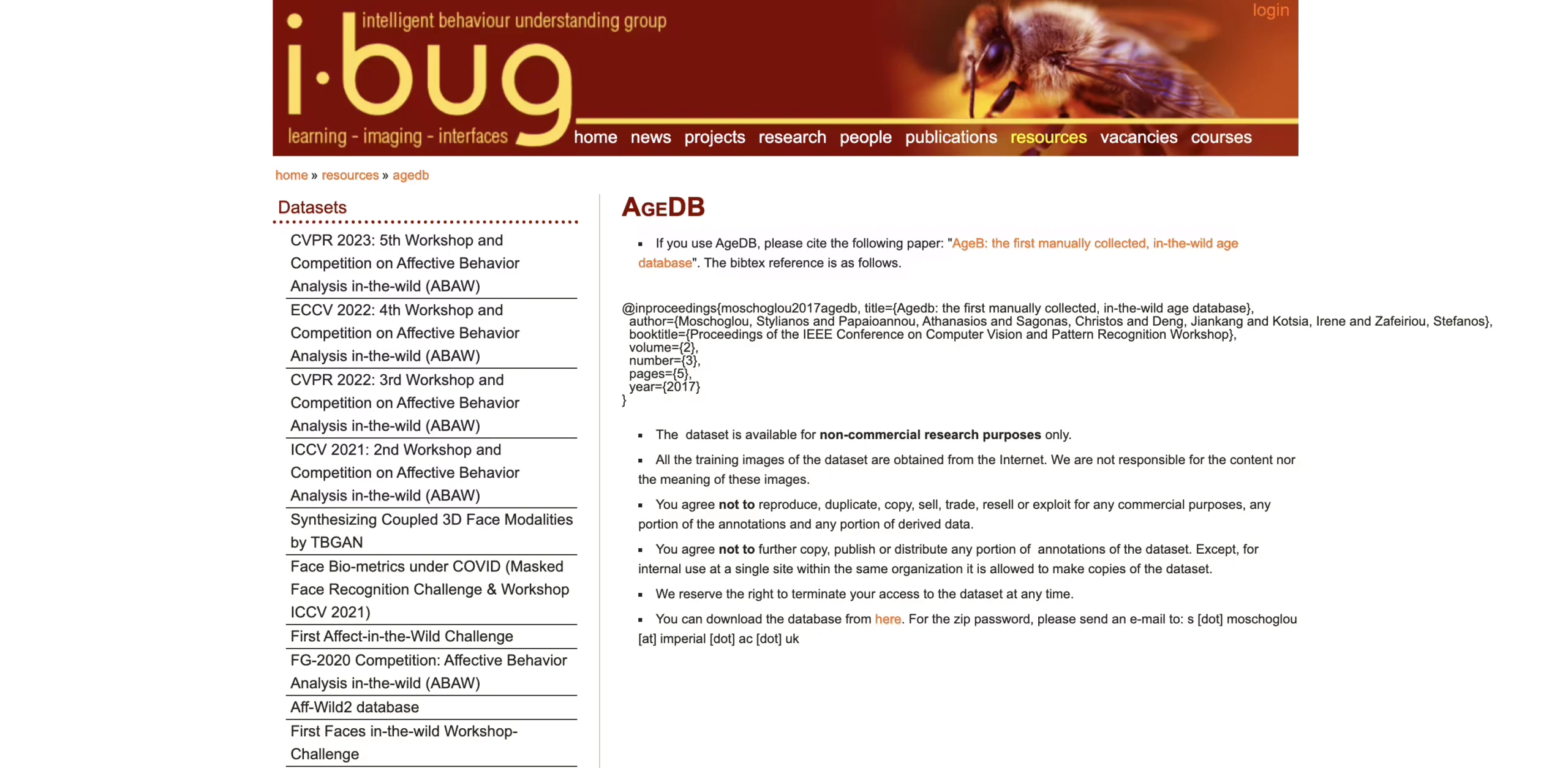 AgeDB dataset