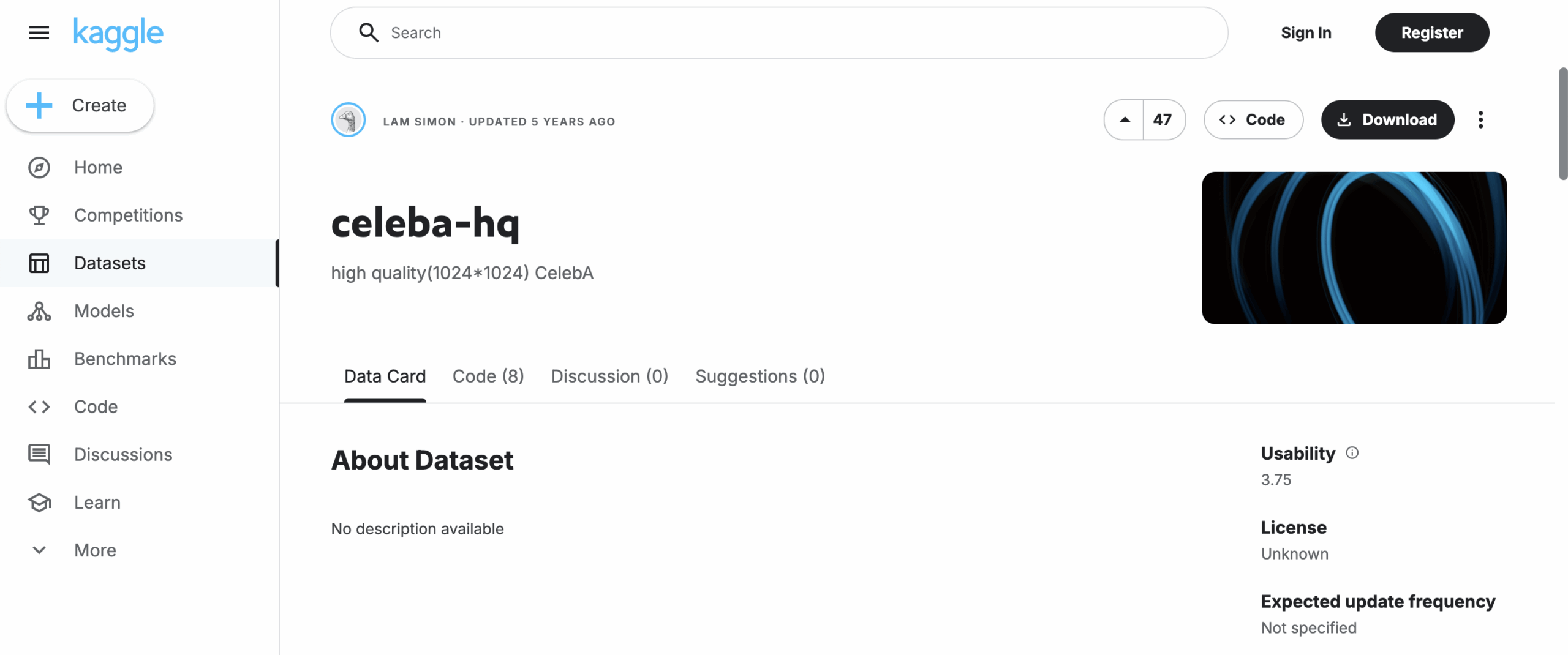 CelebA-HQ dataset
