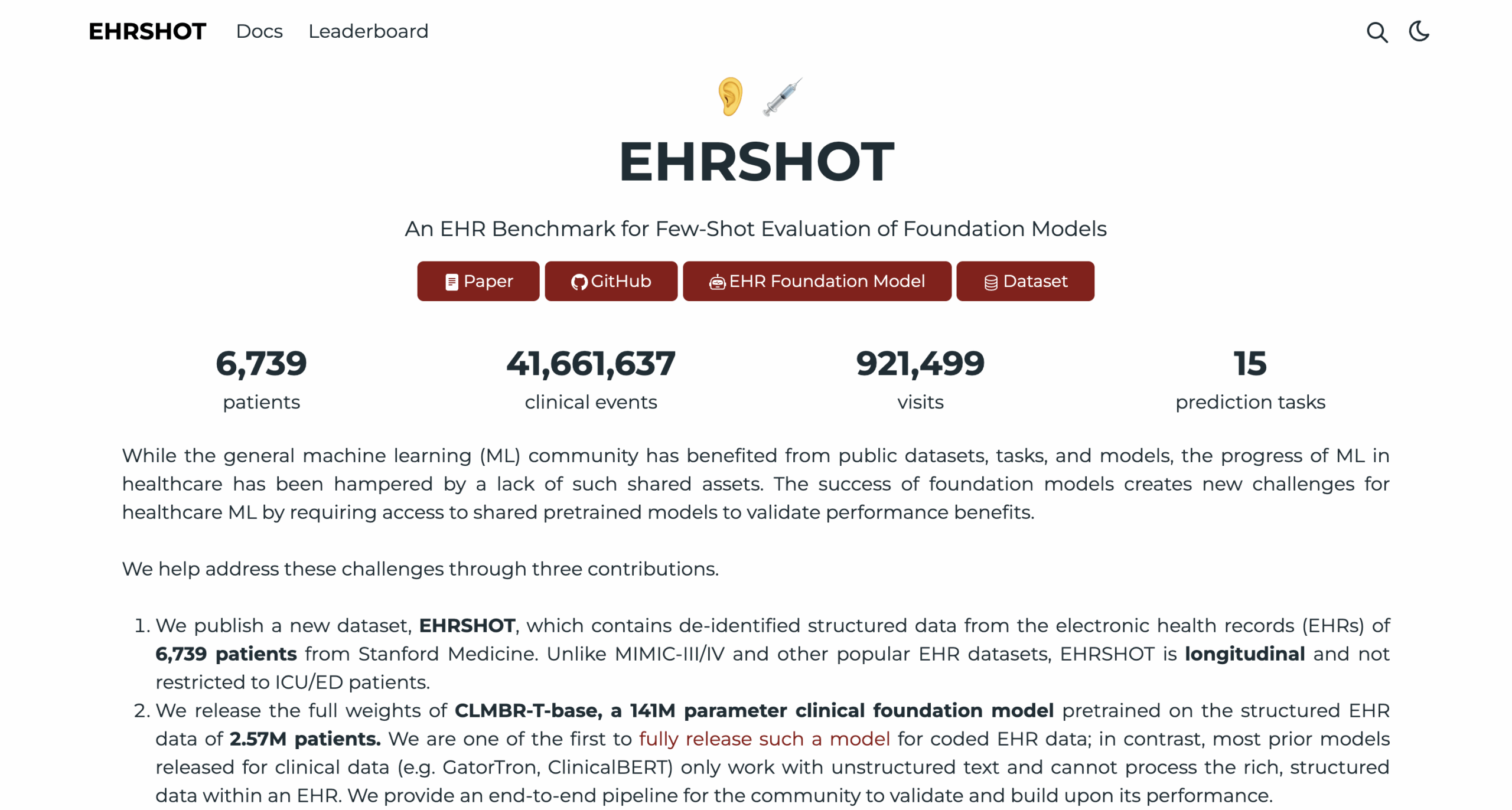 EHRSHOT