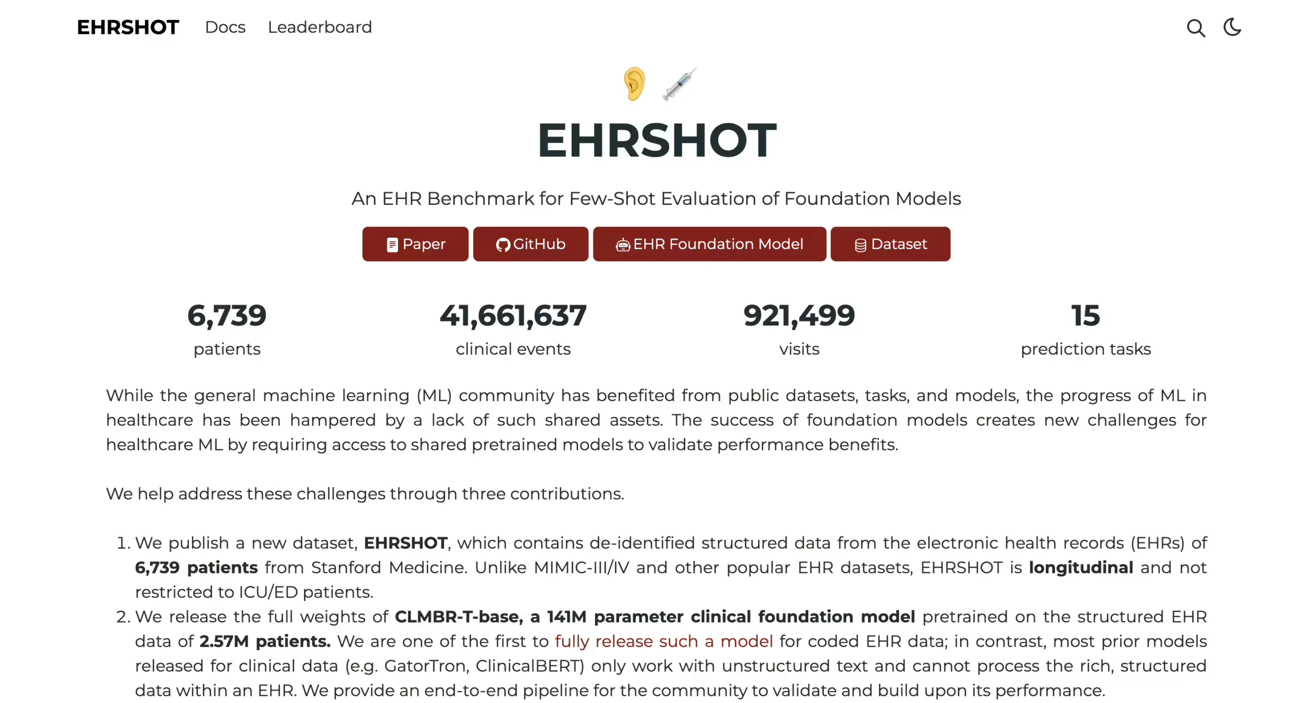 EHRSHOT