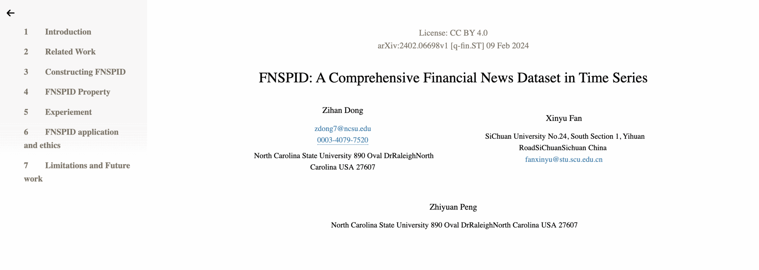 FNSPID (News + Stocks Multimodal)