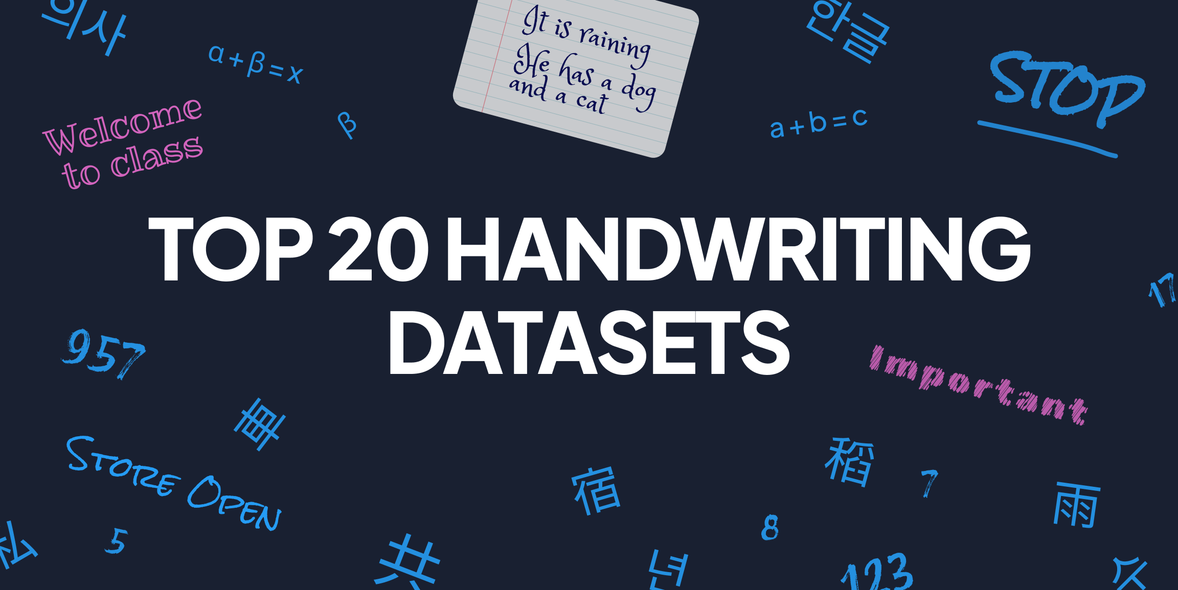 Handwriting Datasets for Machine Learning