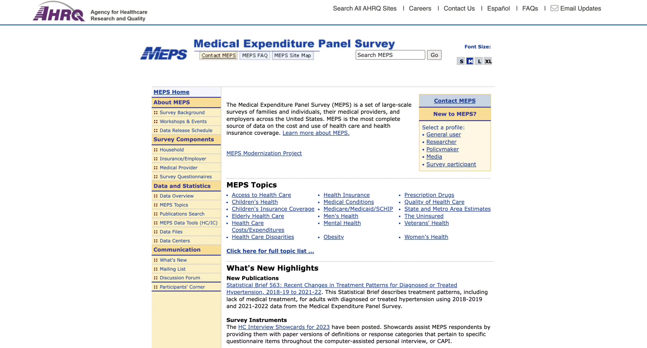 MEPS dataset