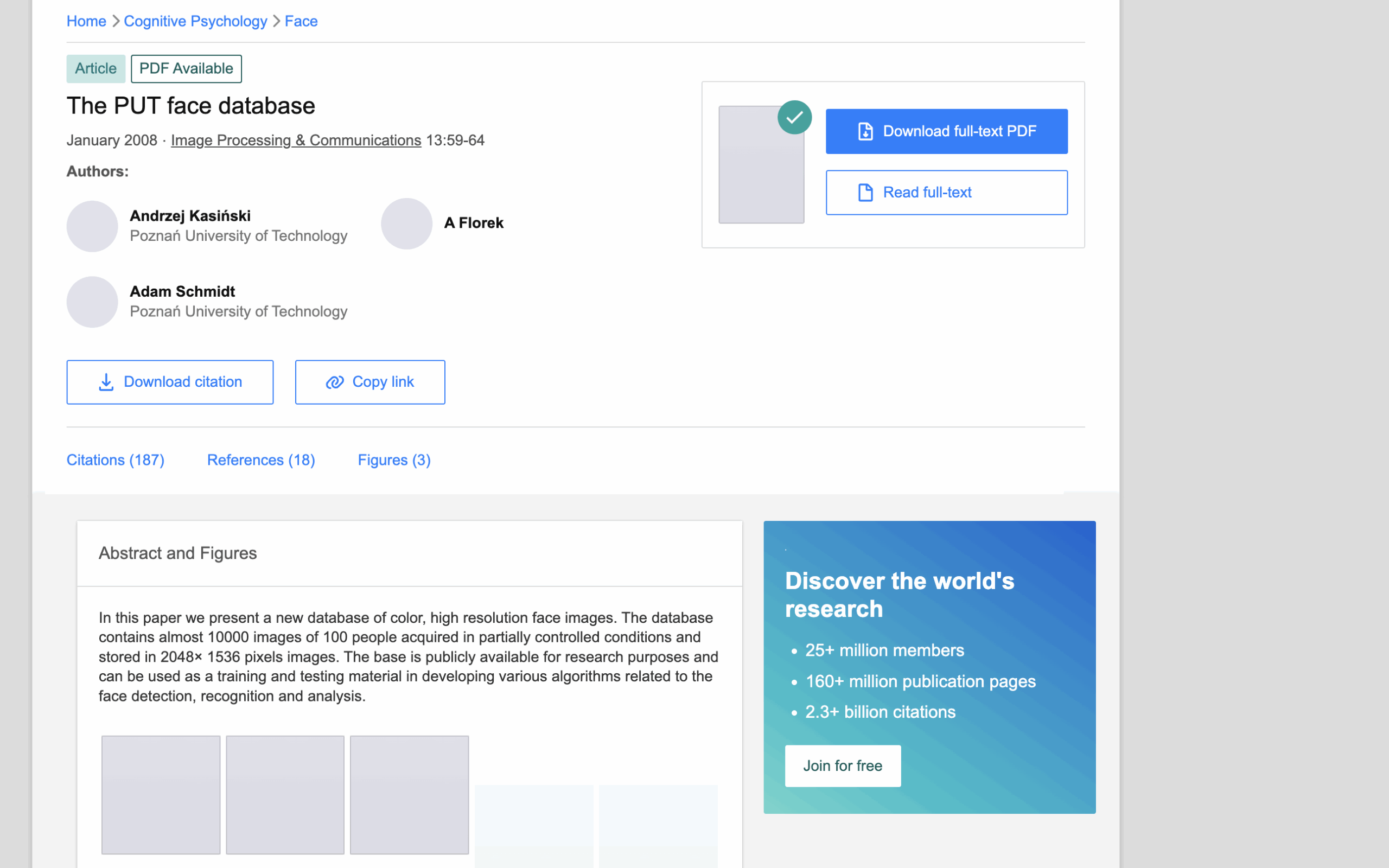 PUT Face Database