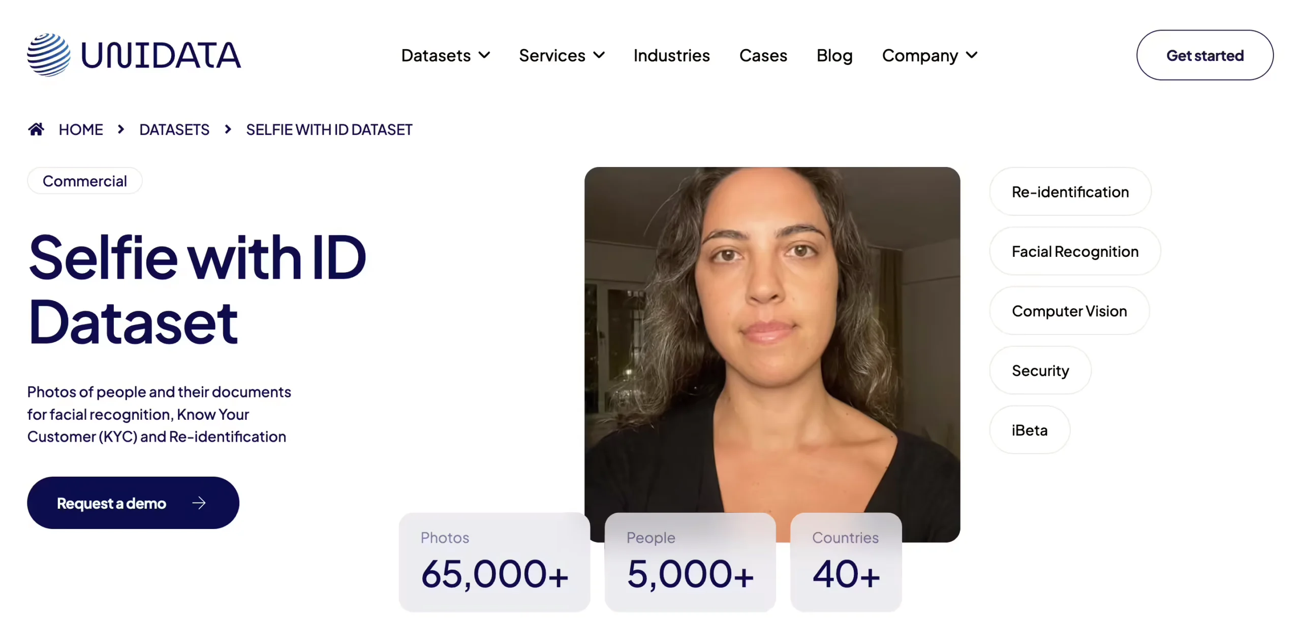 Unidata Selfie with ID Dataset  