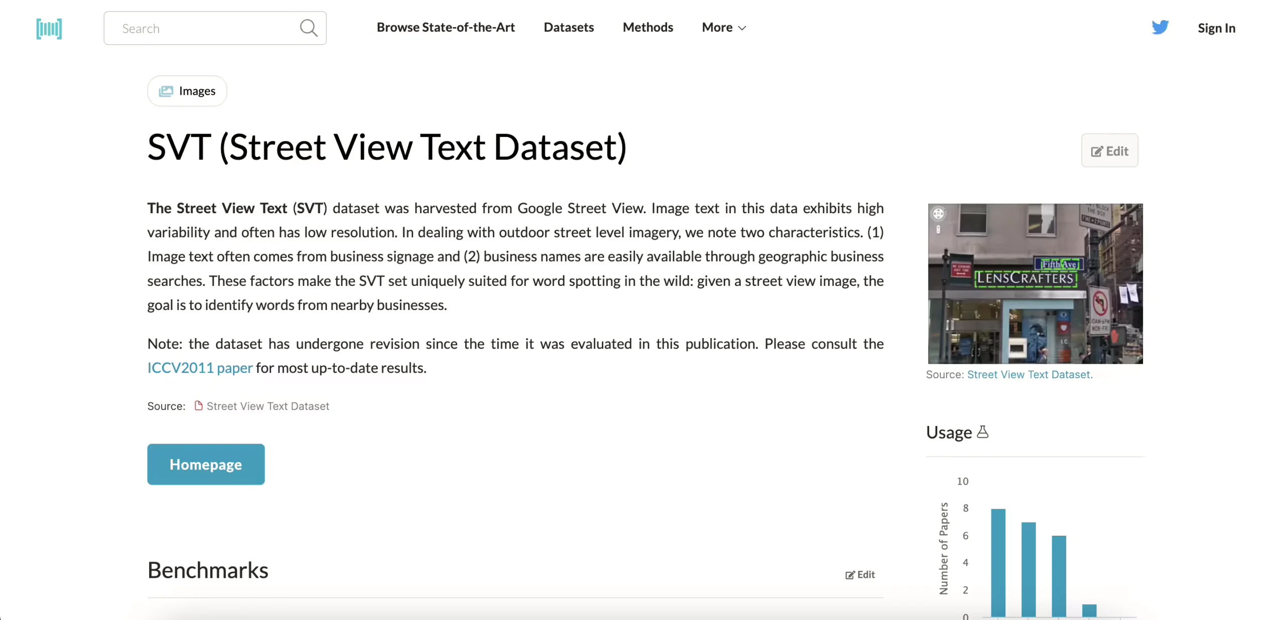 Street View Text (SVT) dataset