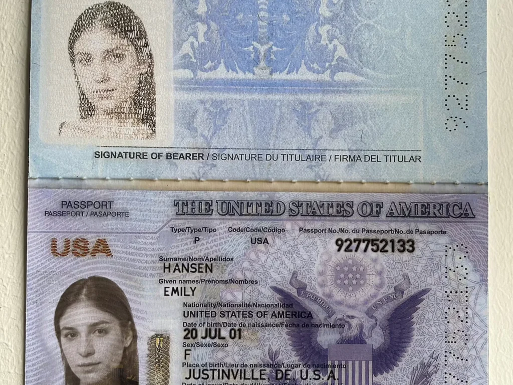 Synthetic Printed USA Passports Dataset