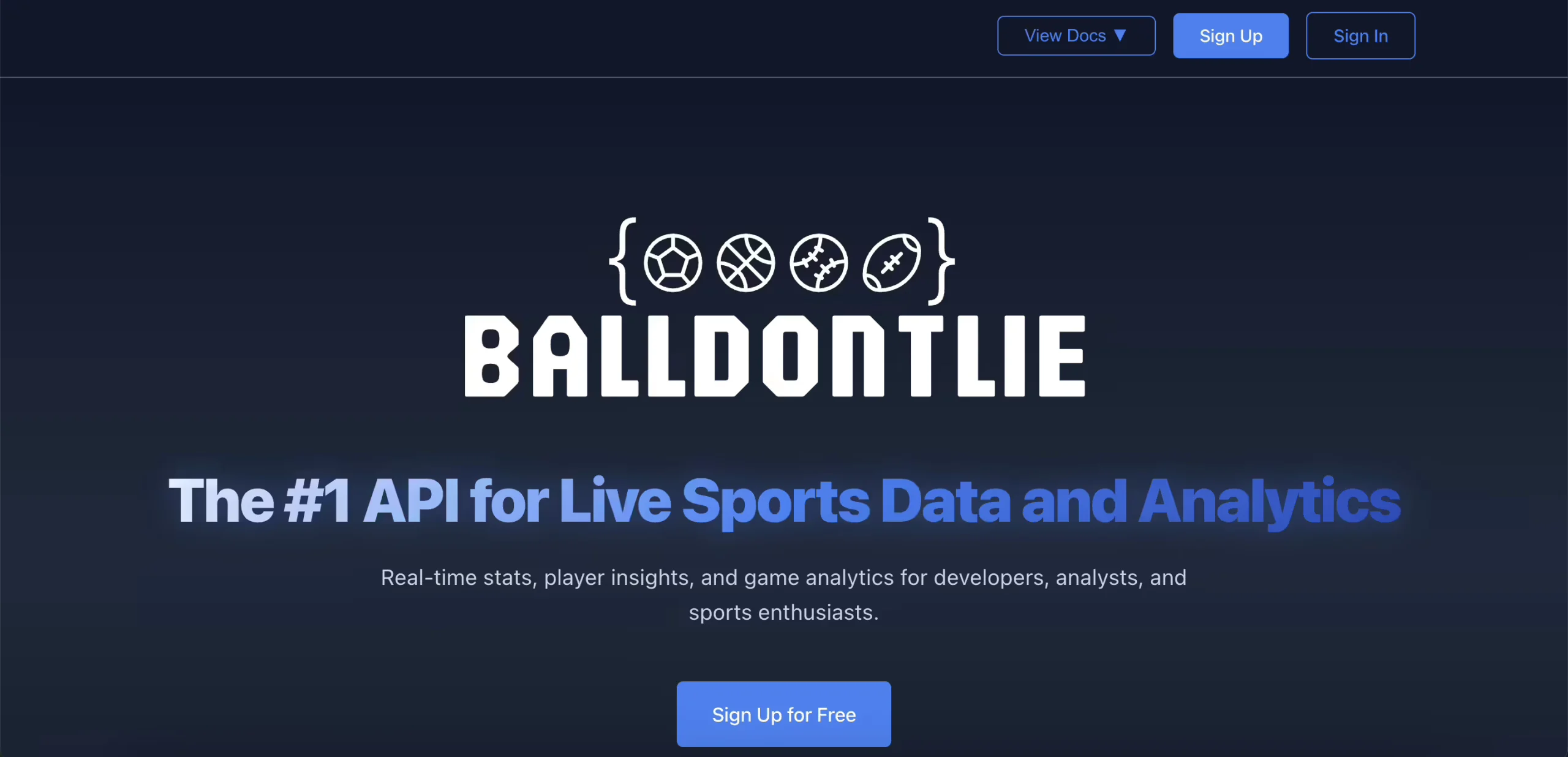 balldontlie NBA API 