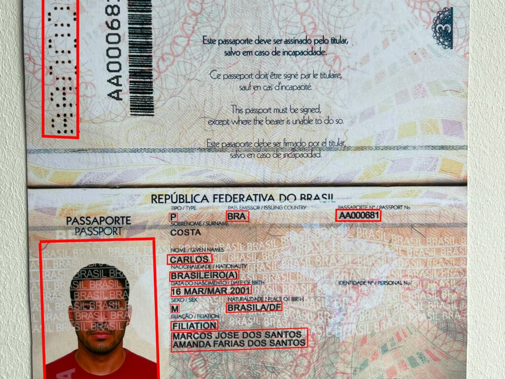Synthetic Printed Brazilian Passports Dataset