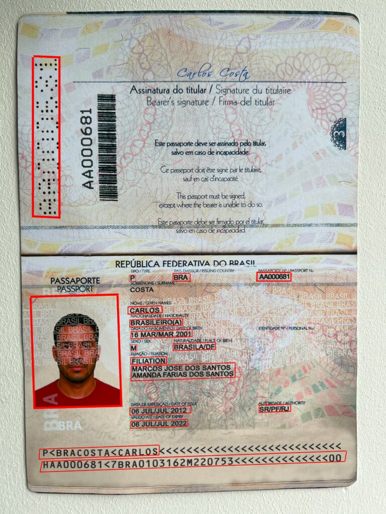 Synthetic Printed Brazilian Passports Dataset