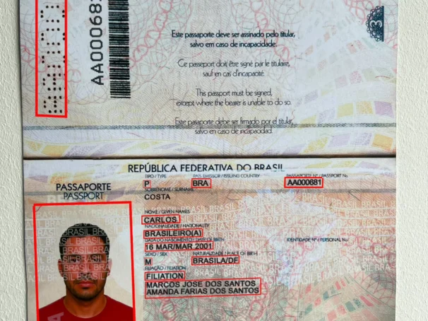 Synthetic Printed Brazilian Passports Dataset