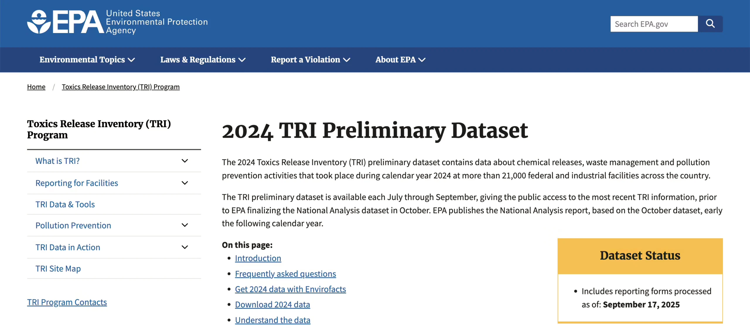 Toxics Release Inventory (EPA) 