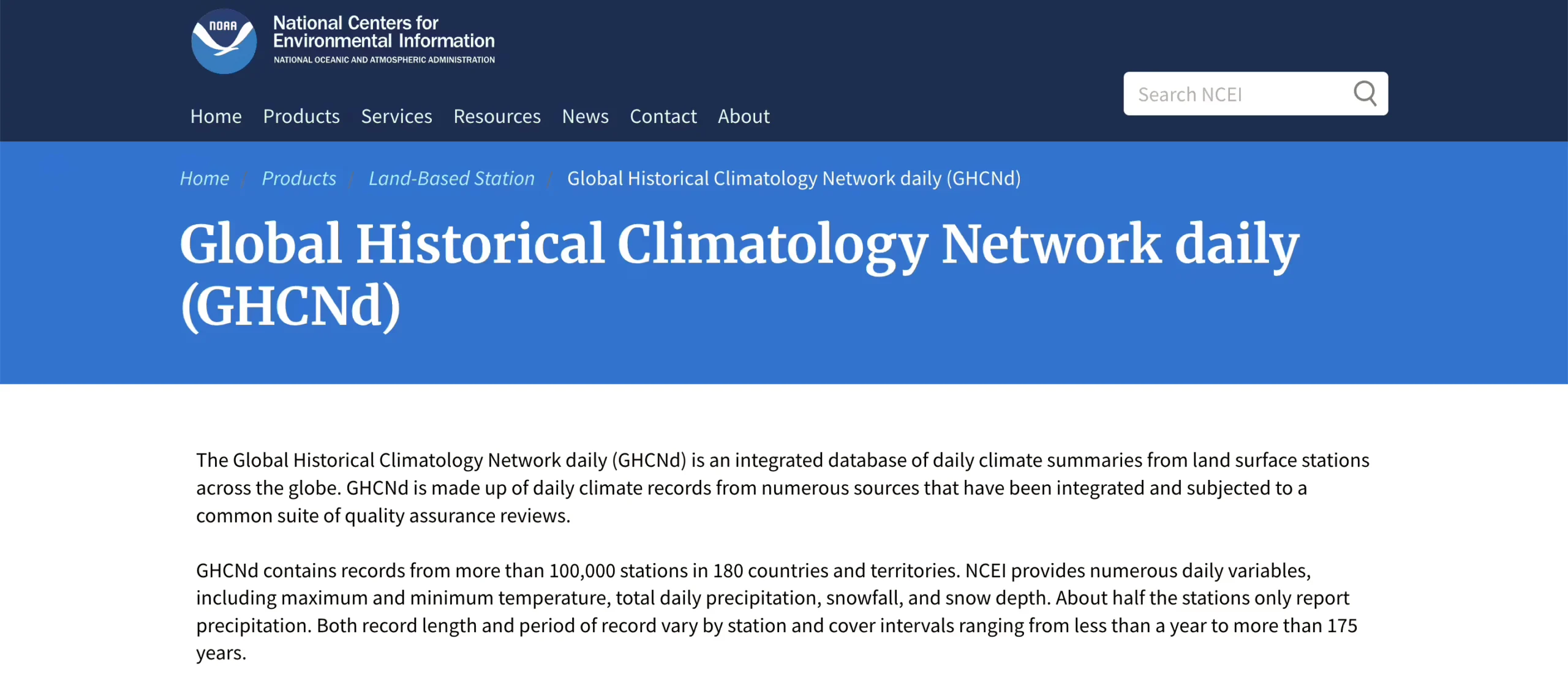 GHCN (NOAA)