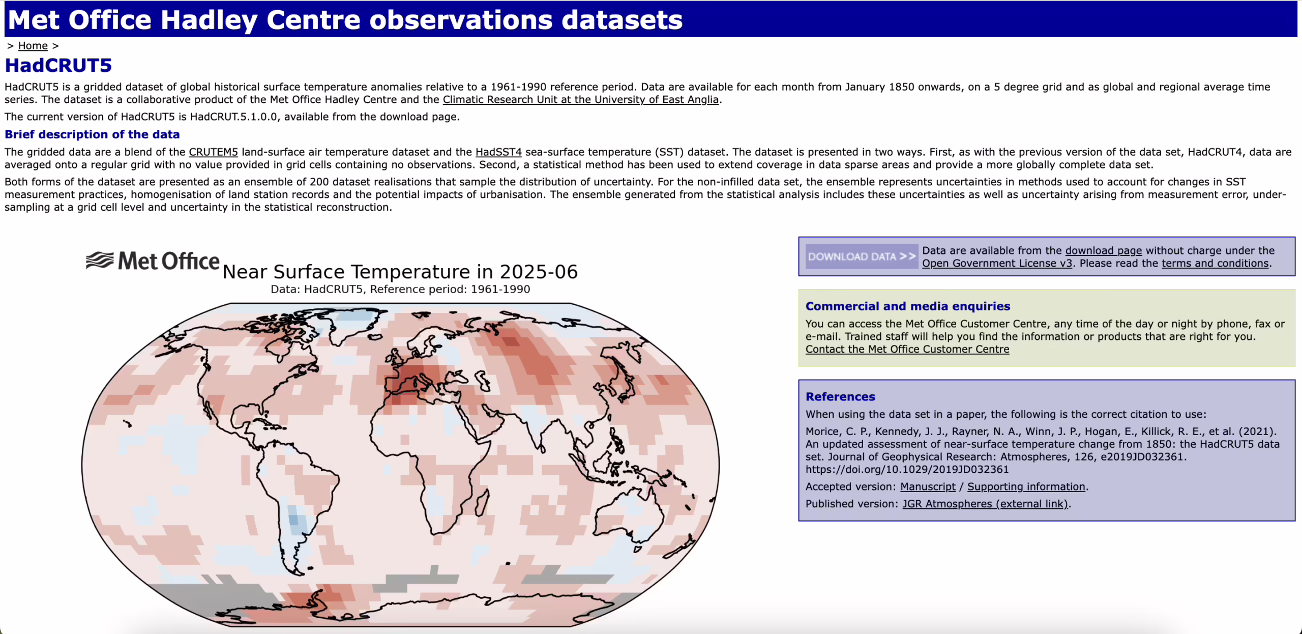 HadCRUT (Met Office Hadley Centre) 