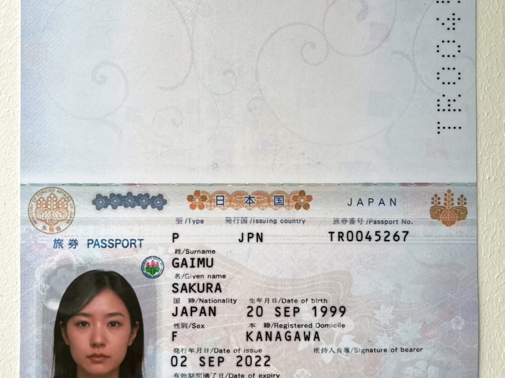 japanese passport dataset