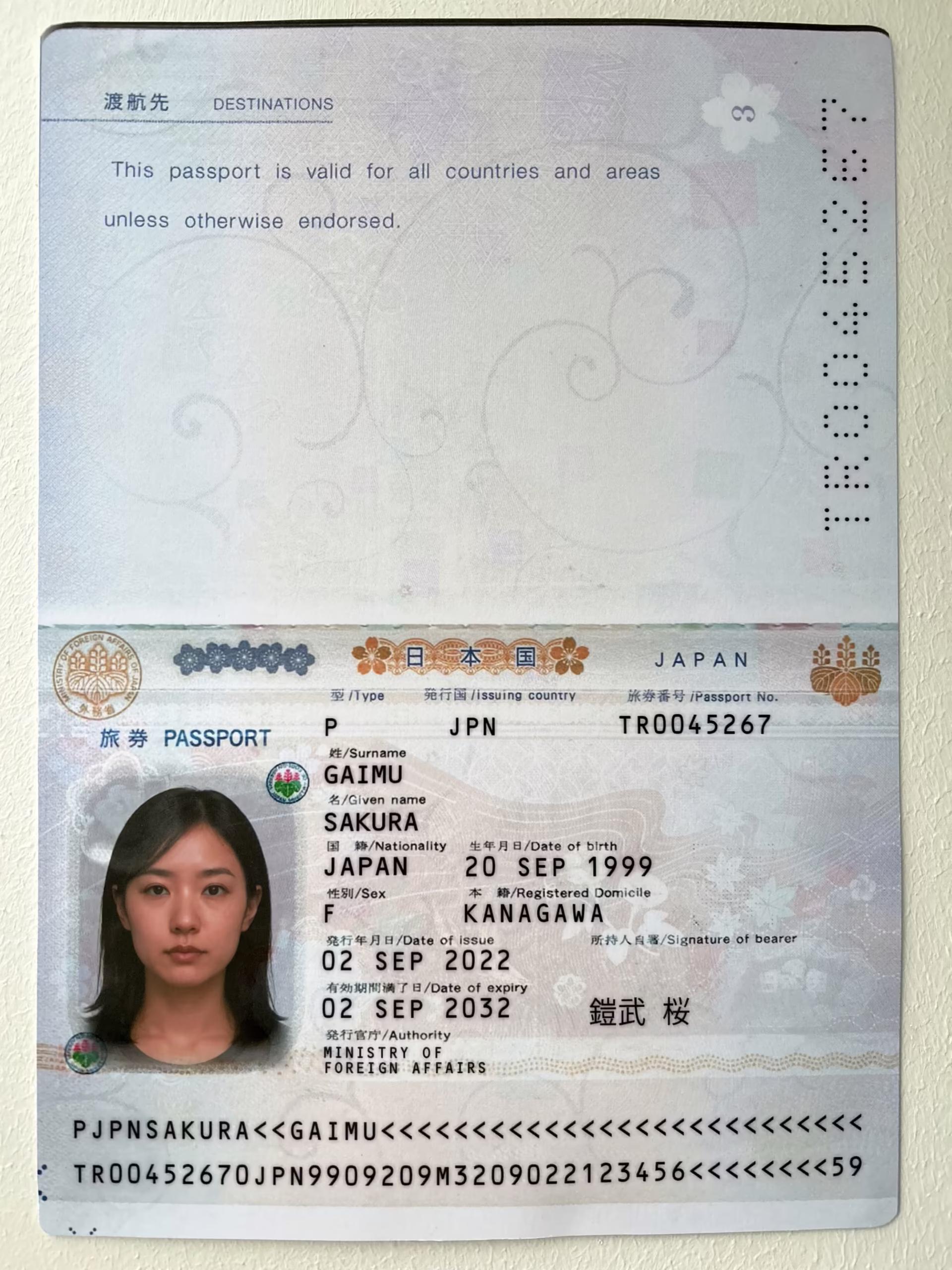 japanese passport dataset