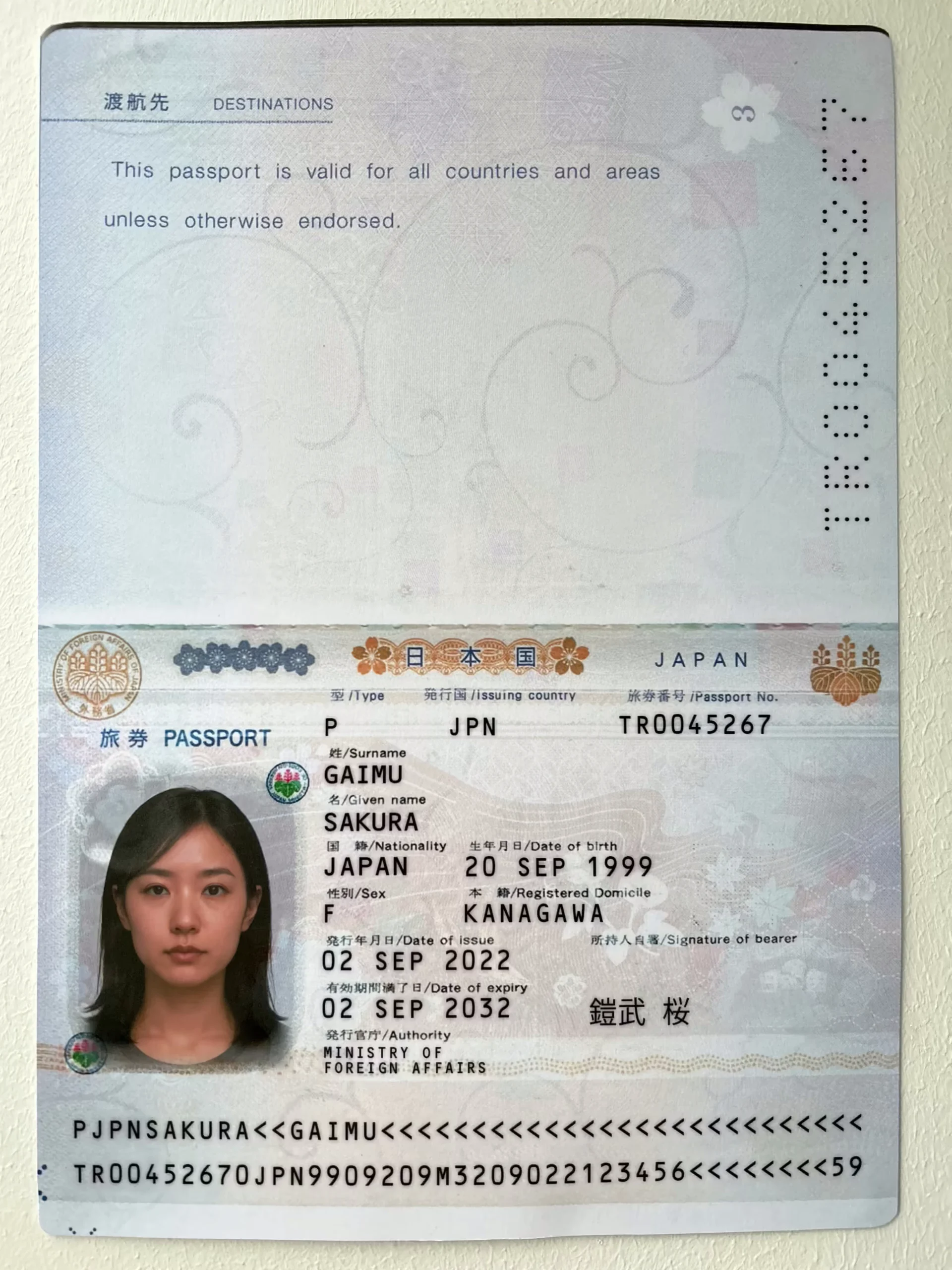 japanese passport dataset