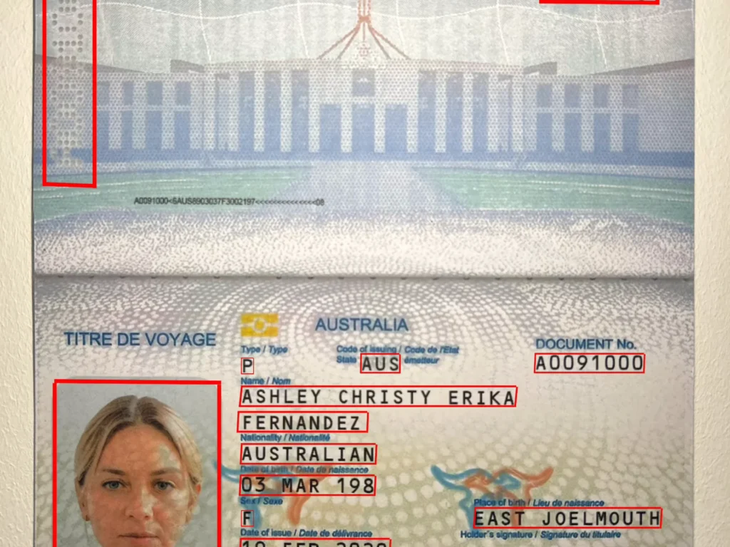 synthetic australian passport dataset