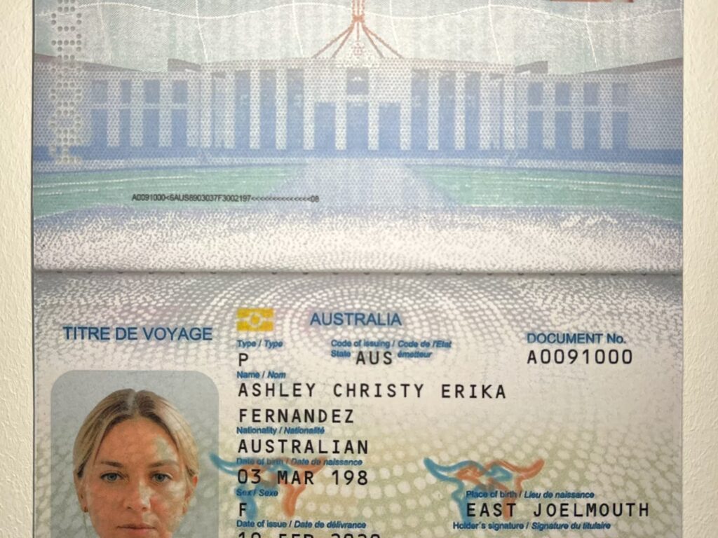 synthetic australian passport dataset