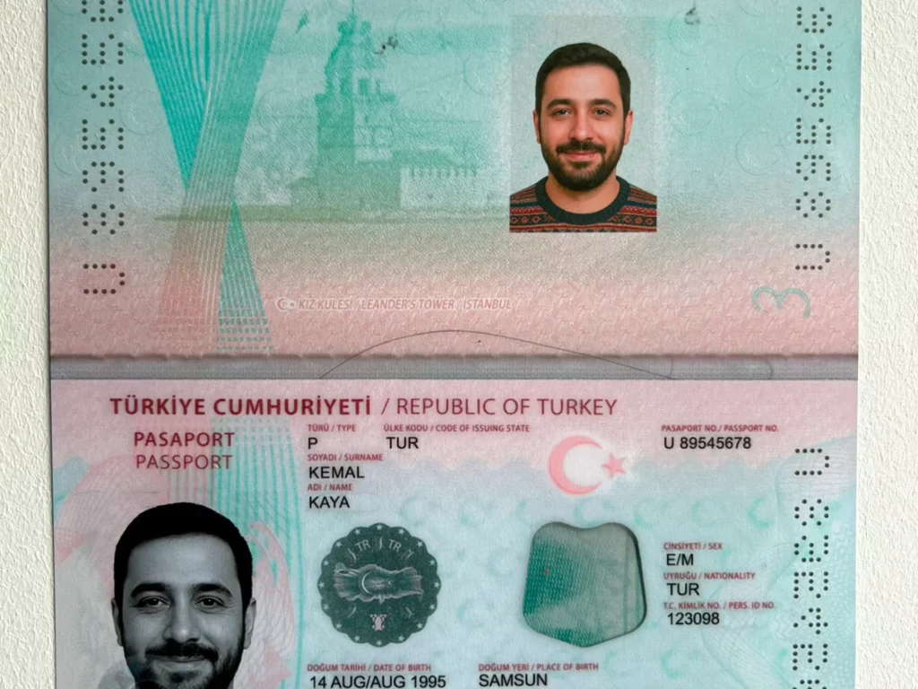 Synthetic Printed Turkish Passports Dataset