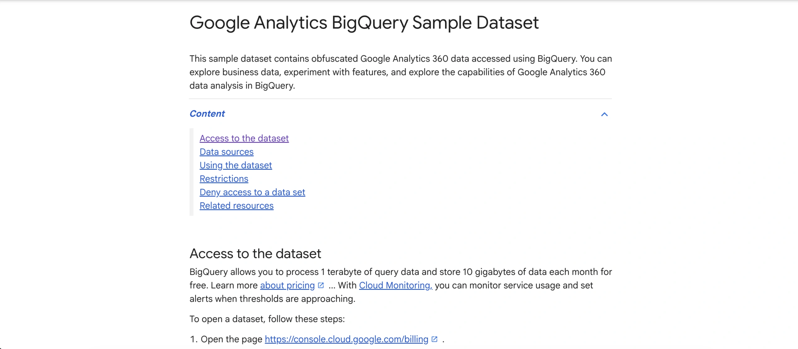 Google Analytics Sample Dataset (BigQuery)